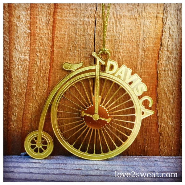 Davis, CA Bicycle Ornament
