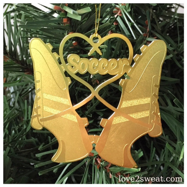 Etched Soccer Ornament - Perfect gift for soccer players or coach!