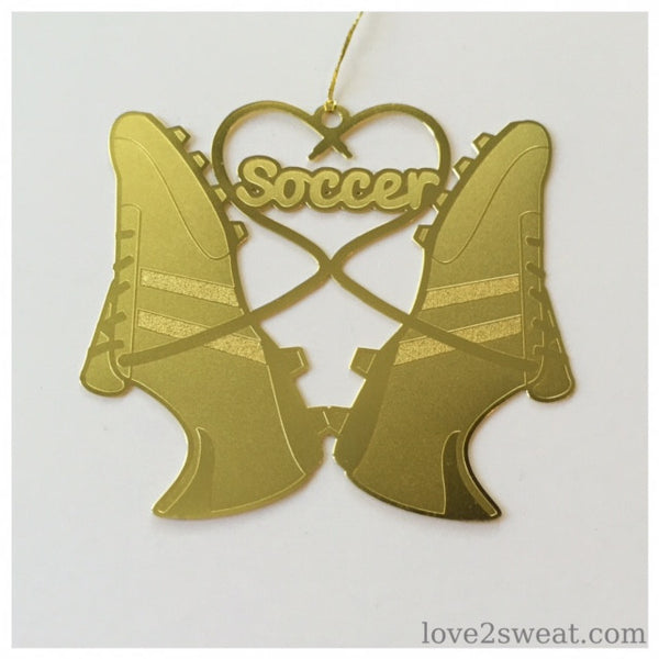Etched Soccer Ornament - Perfect gift for soccer players or coach!